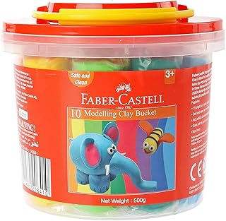 Modelling Clay 500gm 10 Colors X 50gm In A Plastic Bucket, 120841, Multi Color