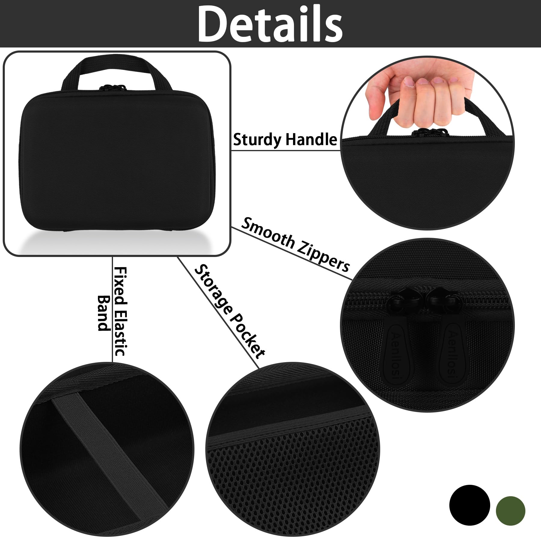 Aenllosi Custodia Dura di Stoccaggio Compatibile con i Fujifilm INSTAX WIDE 400 Fotocamera,Fujifilm Fotocamera Istantanea Analogica Borsa,Nero.(Solo Custodia)