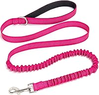 Mycicy 5FT Bungee Dog Leash - Shock Absorbing Reflective Nylon for Small/Medium Dogs, Anti-Pull Training, 2cm Wide, 6 Colors