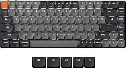 Keychron K3 QMK Ultra-Slim Wireless Mechanical Gaming Keyboard, 75% Layout with Red Switch, White LED Backlight Rechargeable Wired Bluetooth Professional Office Keyboard for Mac/Windows, Version 3