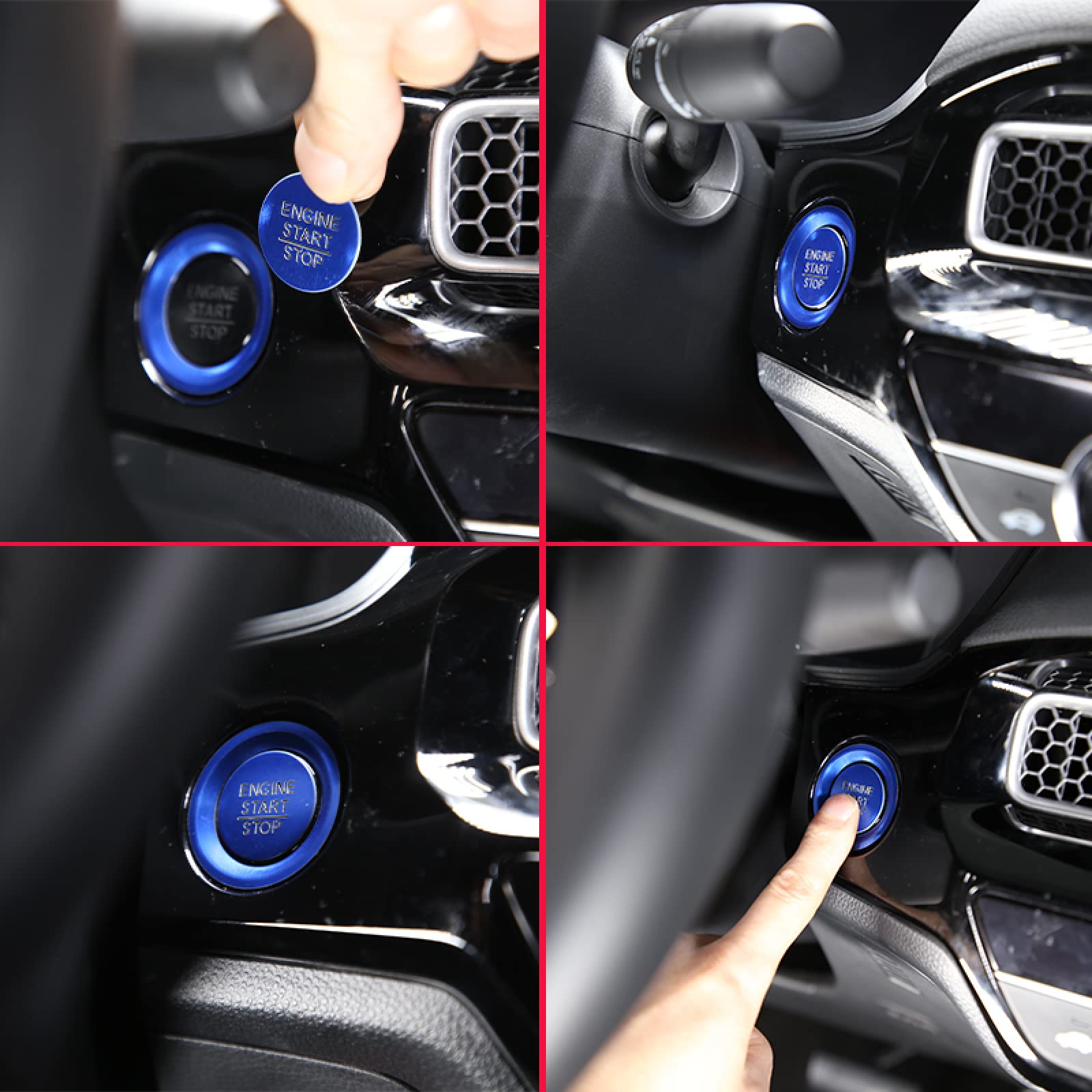 pour Honda Civic 11e 2022, Bouton d'arrêt de démarrage du Moteur Autocollant clé Accessoires Voiture Style Interrupteur décoration