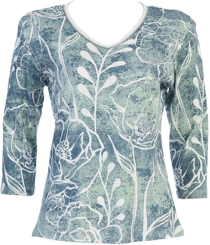 Jess & Jane Emotion Cotton Top In White 15-1179 (1X)