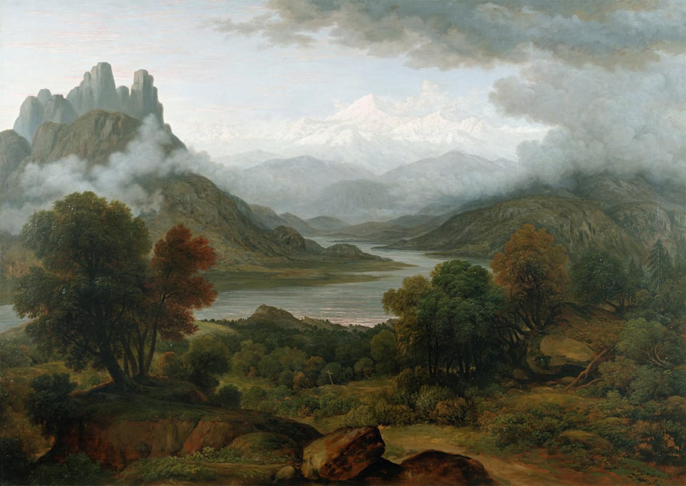 POSTERIIk Famous Animal Posters Vintage Picture Looking Towards the Val D'aosta Bernese Oberland by Glover Modern Wall Decor for Home Decor 60x90cm