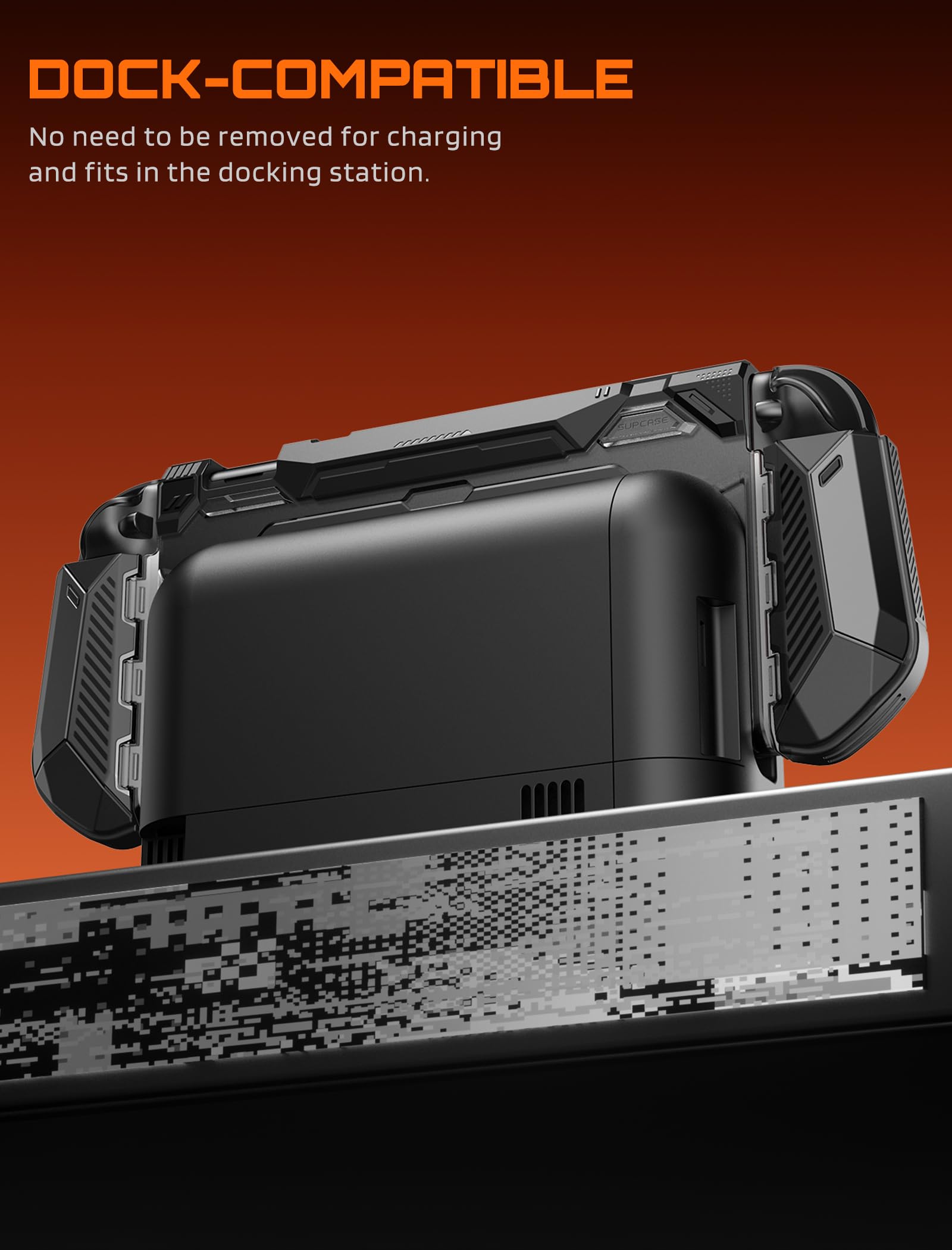 SUPCASE Coque avec Support pour Nintendo Switch 2 (2025), [Support Pliable] [Protection Qualité Militaire] [Joycons à Retrait Rapide] Accessoires Dockable Coque Compatibles avec Switch 2, Noir