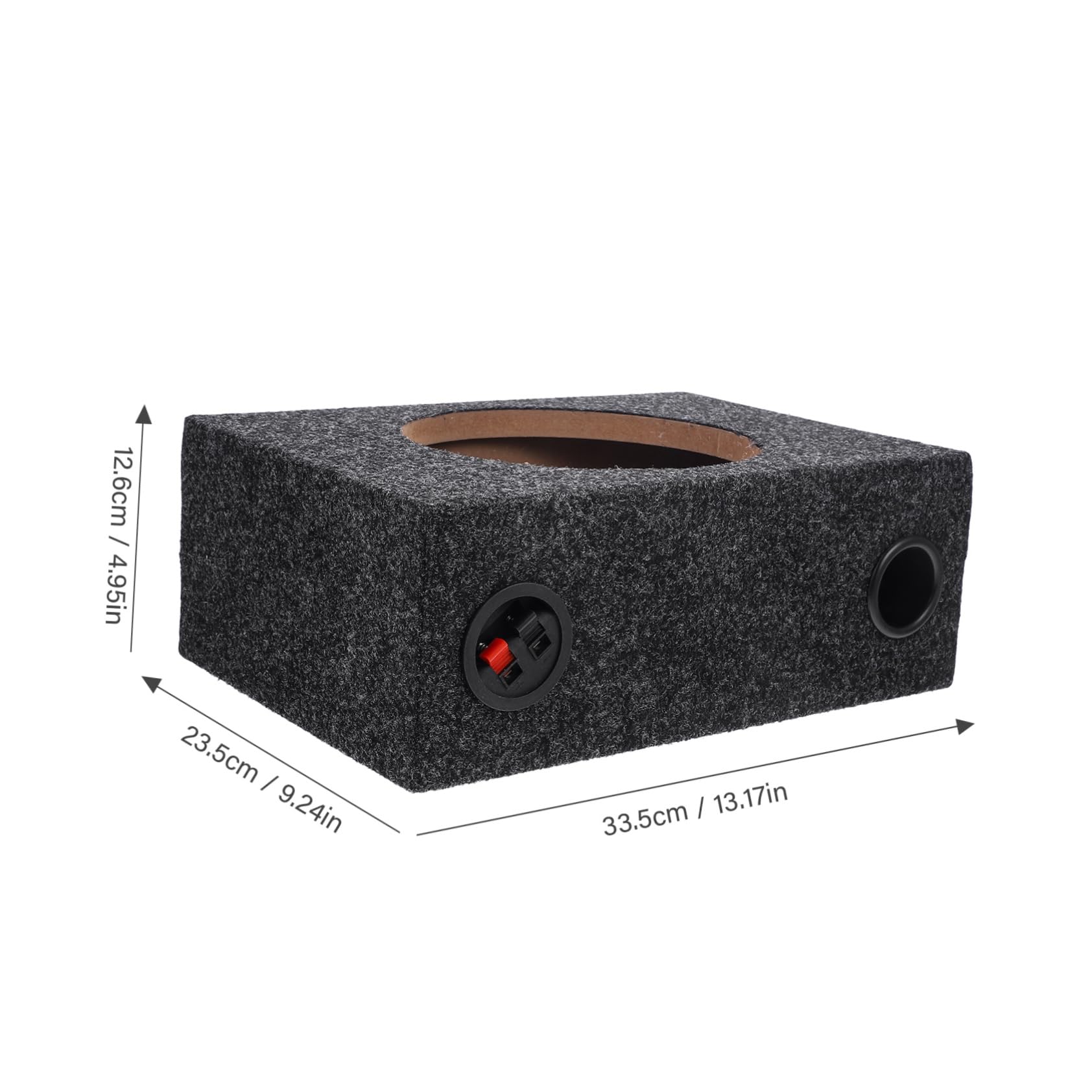 Box per Altoparlante Subwoofer Auto in Legno Nero Bassi Potenti e Facile da Usare per Installazione Audio Veicolare
