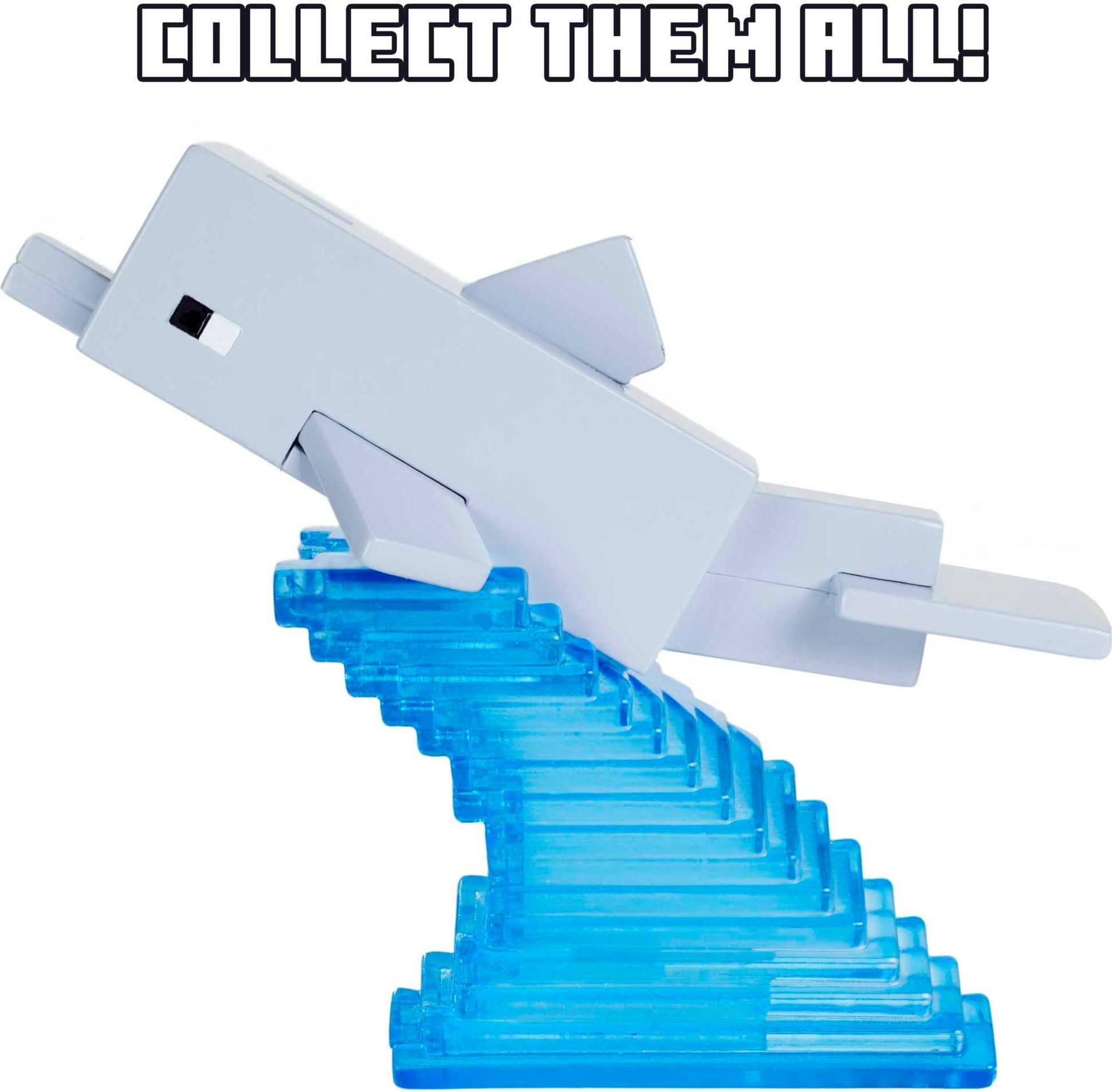 Minecraft Dolphin Craft-A-Block Figure – Authentic Pixelated Character Toy From Mattel - View #3