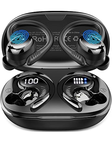 Wireless Earbuds Sport, 2025 Bluetooth 5.4 Headphone, 3D Stereo Deep Bass in Ear Buds, 4 ENC Noise Cancelling Mic Earphone, 50+Hrs USB-C IP-X7 Waterproof Headset Android iOS for Running Gym Workout