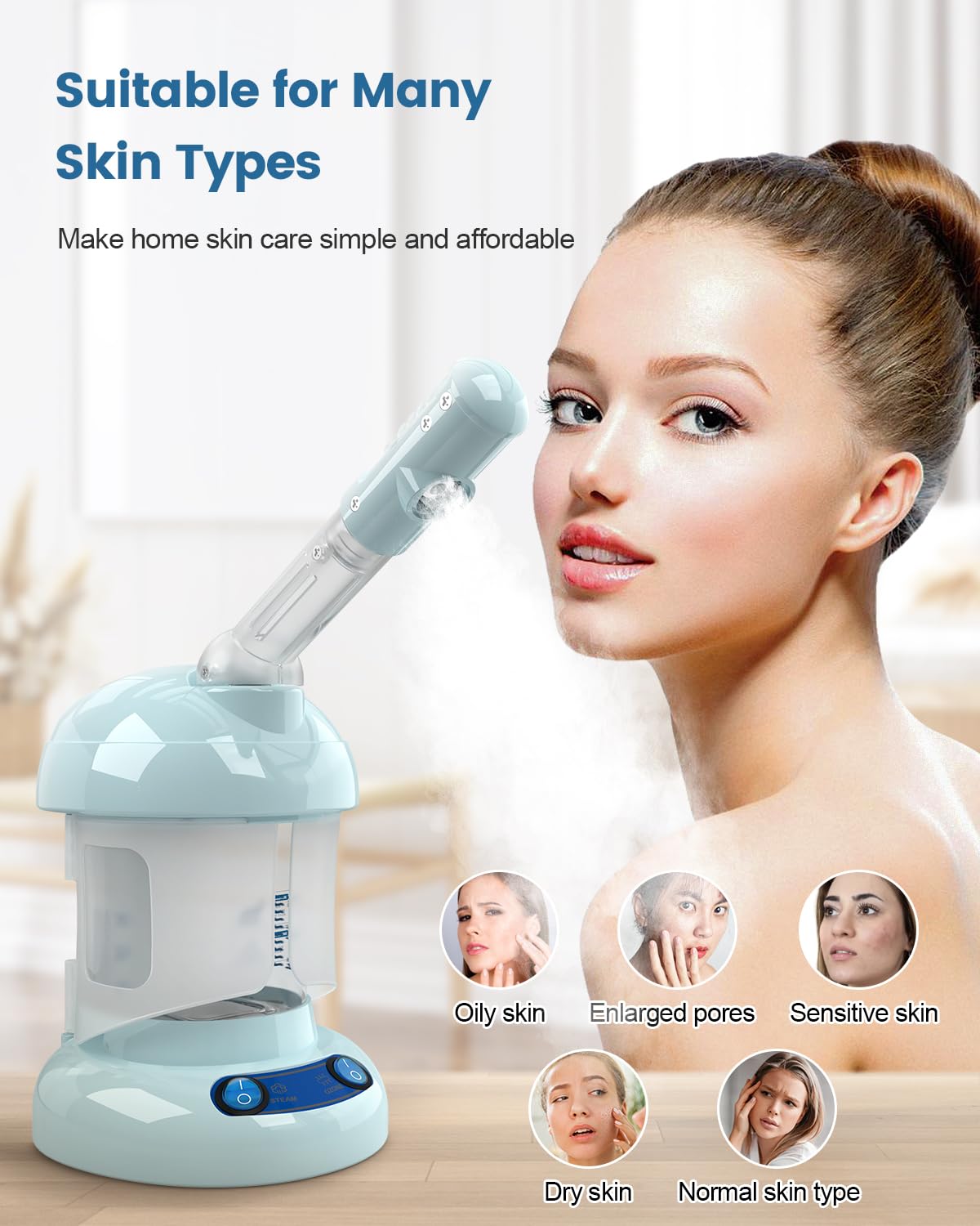 Kingsteam Ozone Nano Ionic Facial Steamer with Extendable Arm