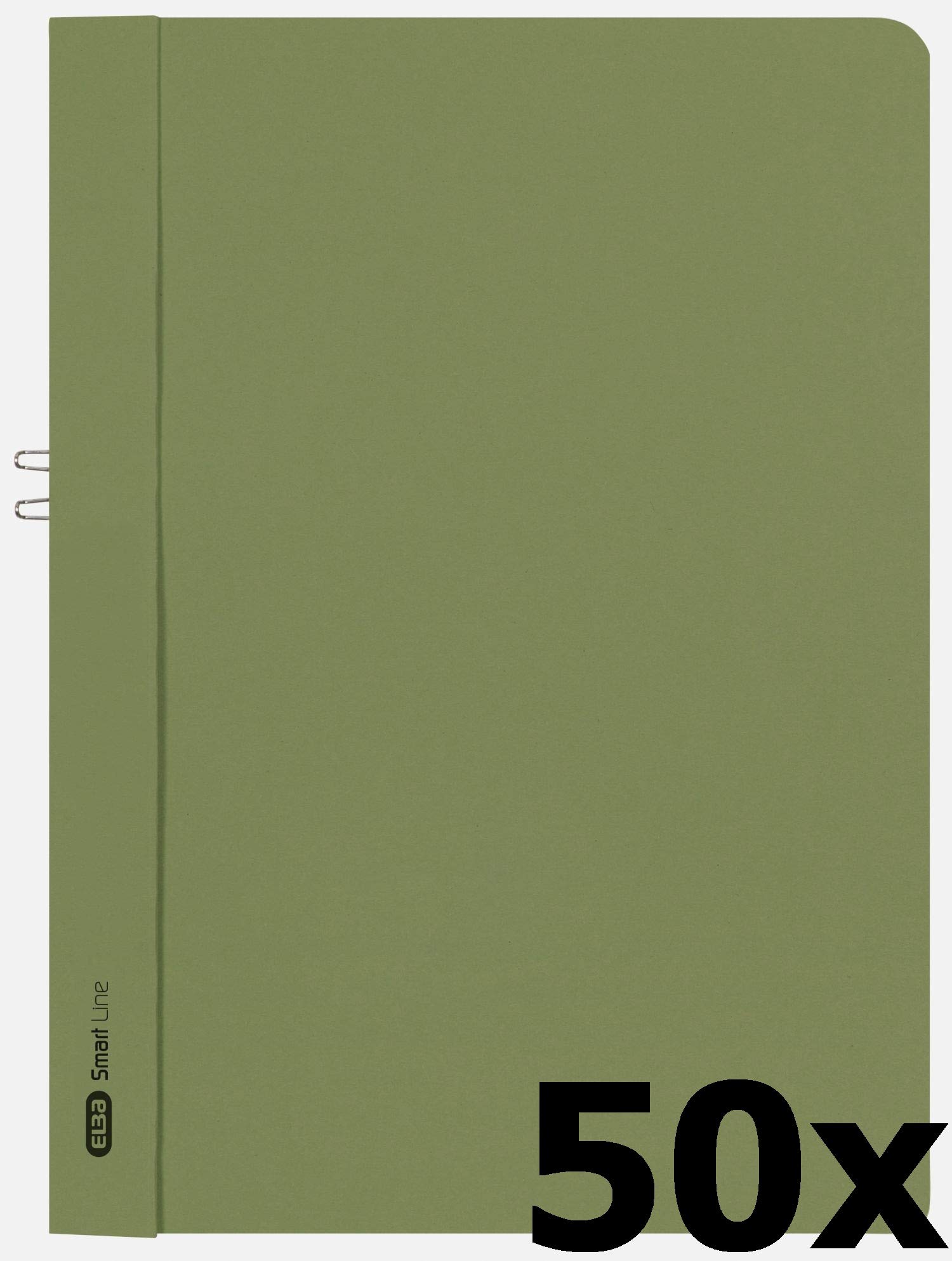 Elba 36450GN - Carpeta con cierre de clip (250 g/m2, cartón manila, aproximadamente 10 hojas A4, 50 unidades), color verde