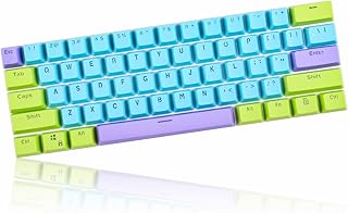 Mosptnspg CJXSP PBT 61 Keycaps 60 Percent, Gaming Keycaps OEM Profile Backlit Keycap Set for 60 Percent Cherry MX Mechanical Keyboard GK61 ，Only keycaps (skyce)