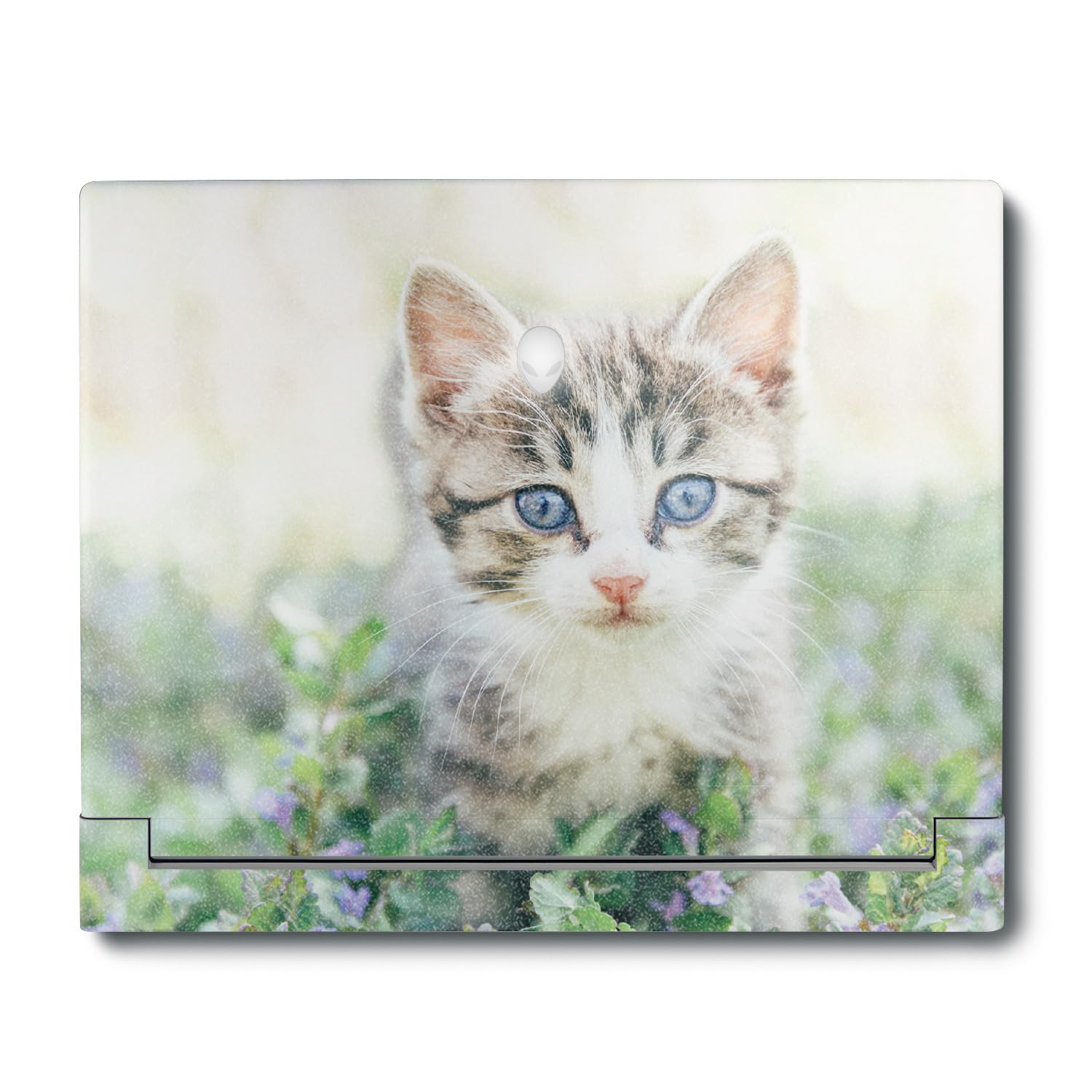 MightySkins Glossy Glitter Skin Compatible with Alienware X16 R1 (2023) Full Wrap Kit - Blue Eyed Kitten | Protective, Durable High-Gloss Glitter Finish | Easy to Apply | Made in The USA