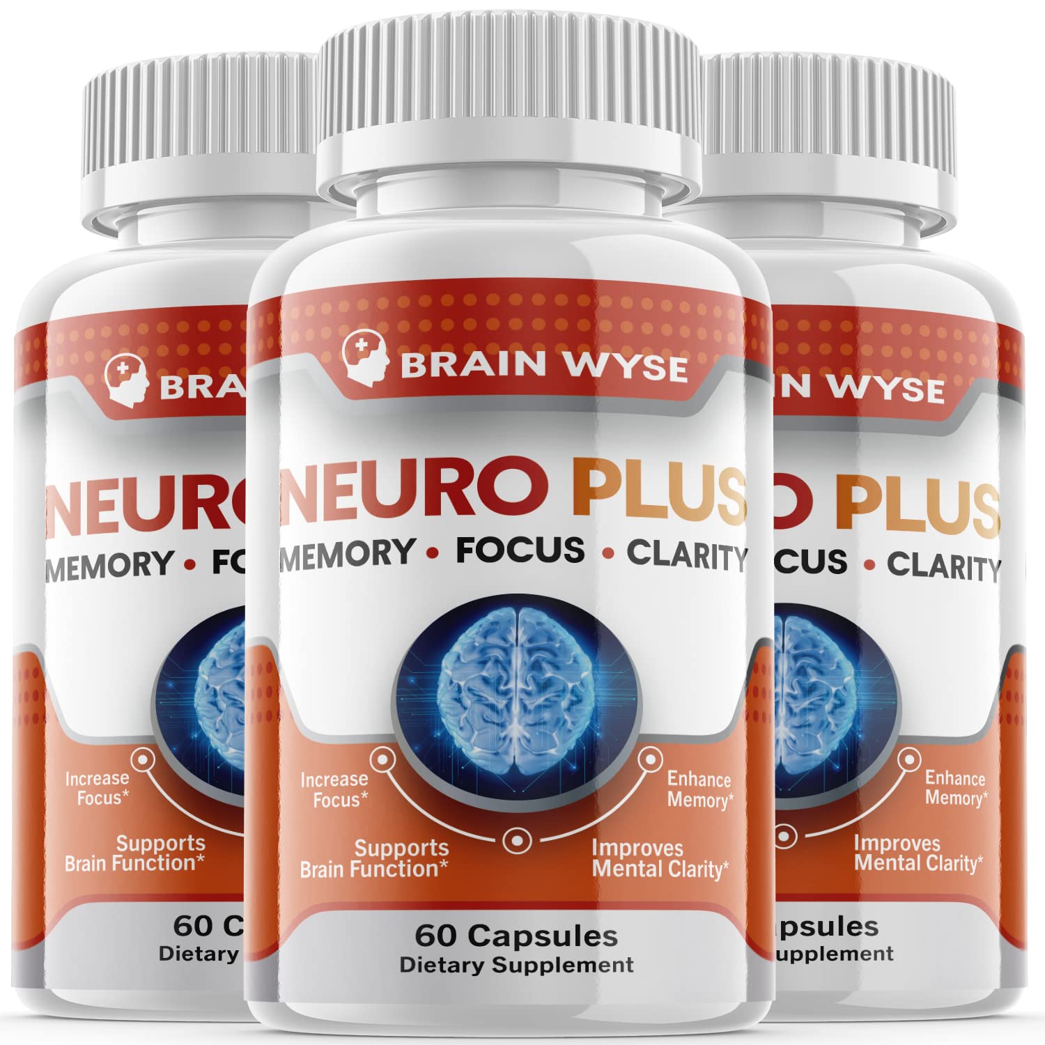 Brain Wyse Neuro Plus Supplement Pills (3 Pack)