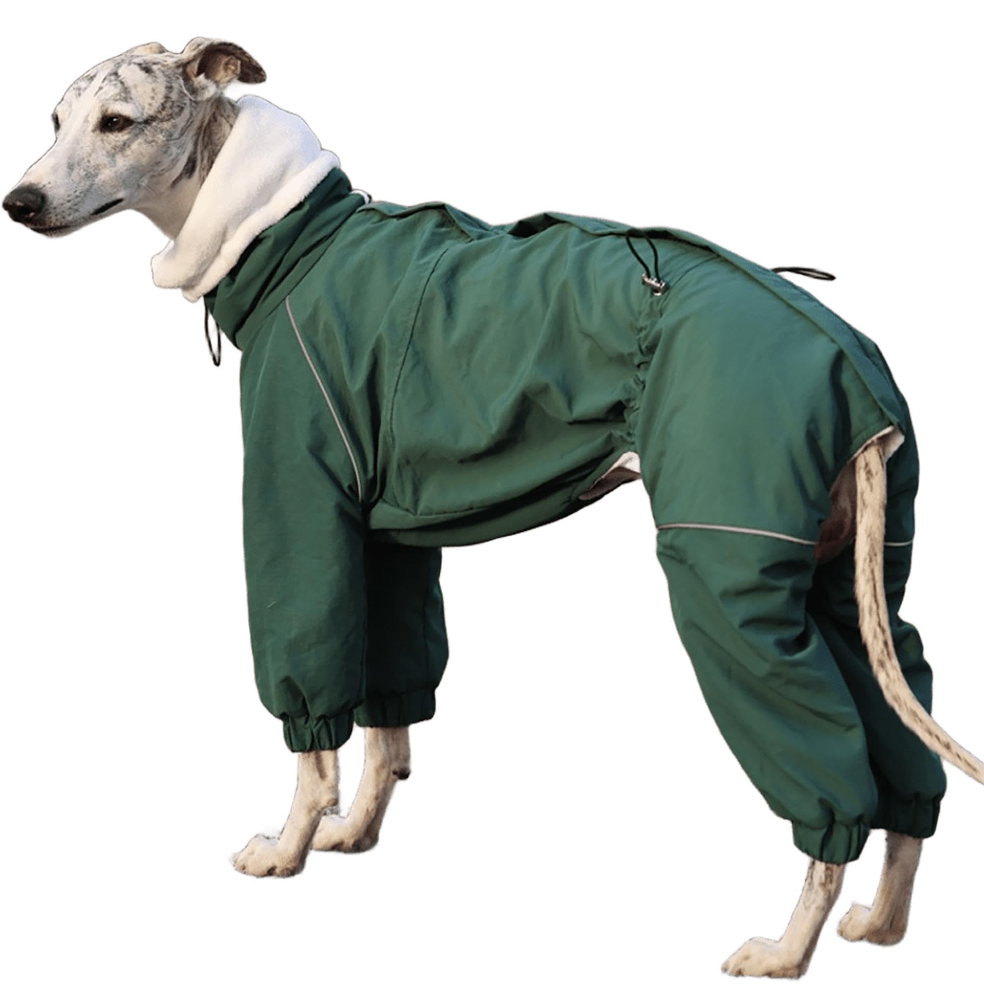 Winter Turtleneck Fleece Dog Jumpsuit Full Body Warm Italian Greyhound Coat