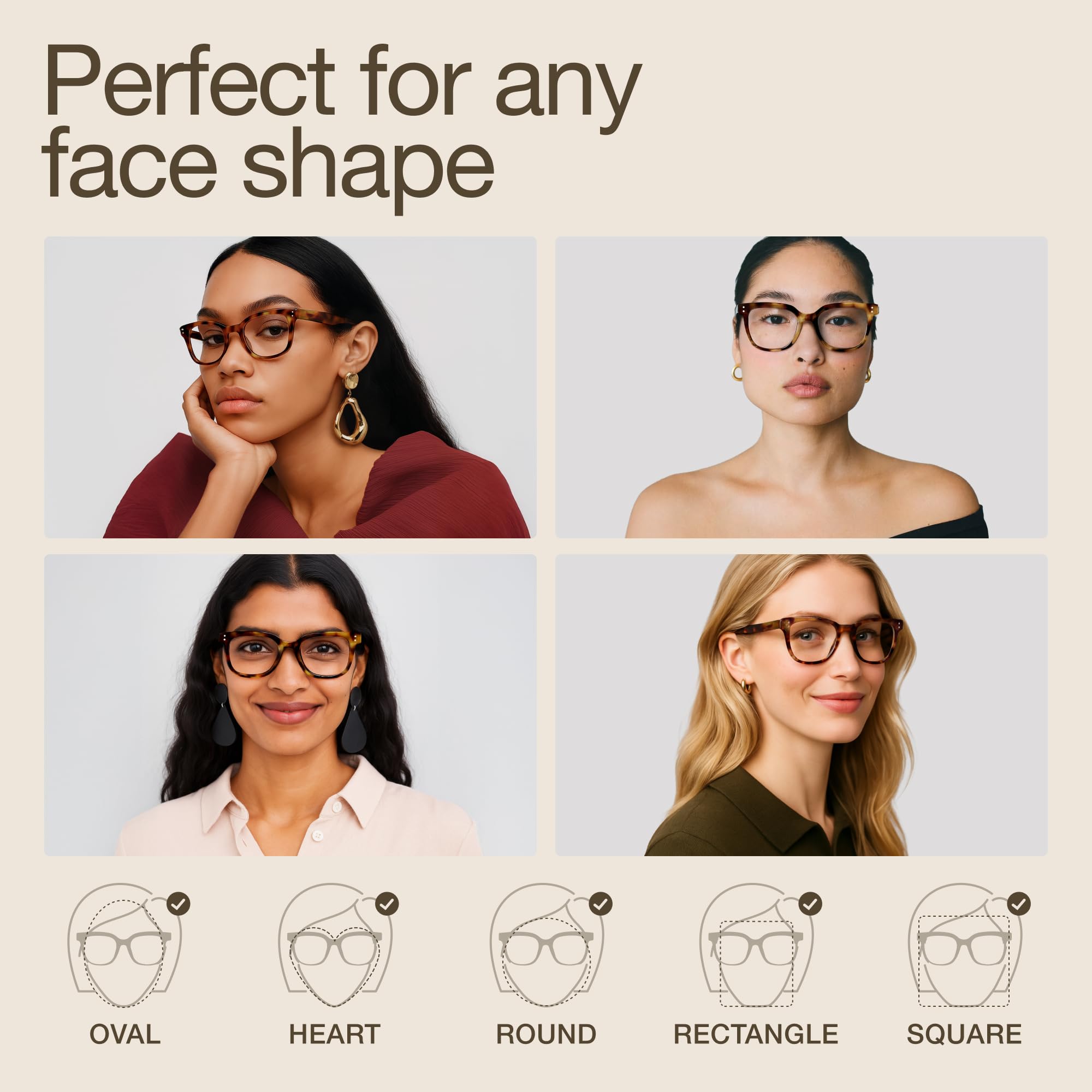 miyya Oversized Blue Light Glasses For Woman, Fashion, Screen Computer Screen, Okulary bez recepty dla kobiet