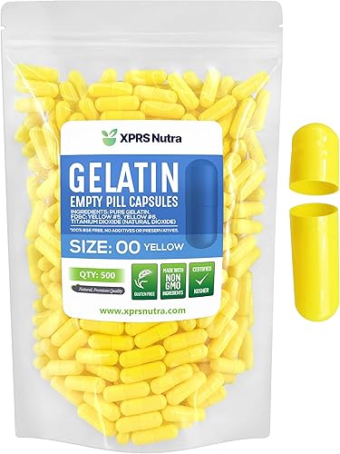 Miniatura 7 de XPRS Nutra Cápsulas vacías de tamaño 00  500 cápsulas vacías de gelatina  Cápsulas vacías  Relleno de cápsulas de bricolaje  Cápsulas de píldoras