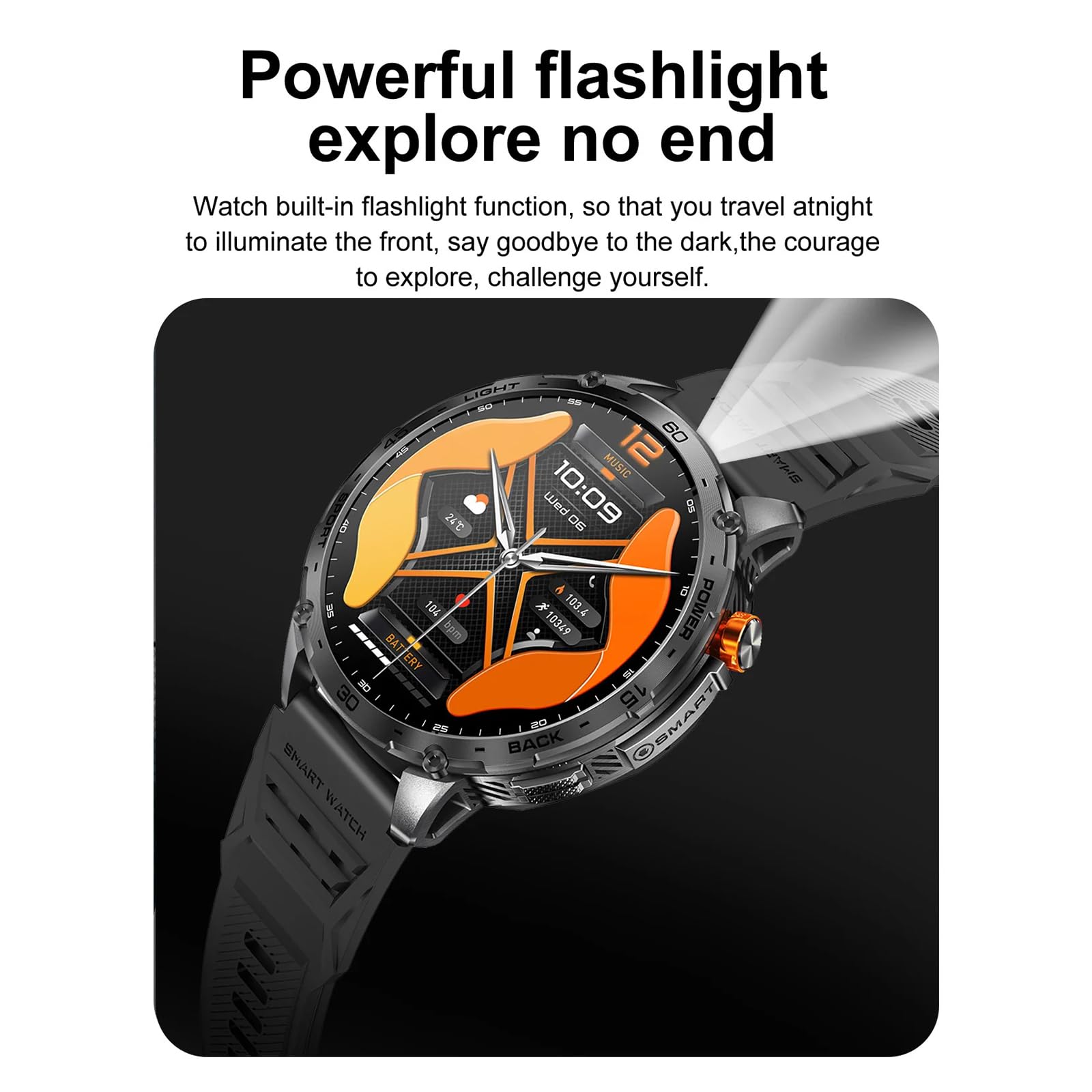 Sekoda GPS Sports Smartwatch per il Monitoraggio Dell'attività Fisica (Rosso)