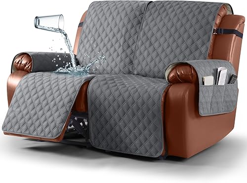 Miniatura 20 de Ruaozz Funda impermeable para sofá reclinable de 1 pieza, fundas para sofás para sofás reclinables, funda para sofá reclinable, lavable, protector
