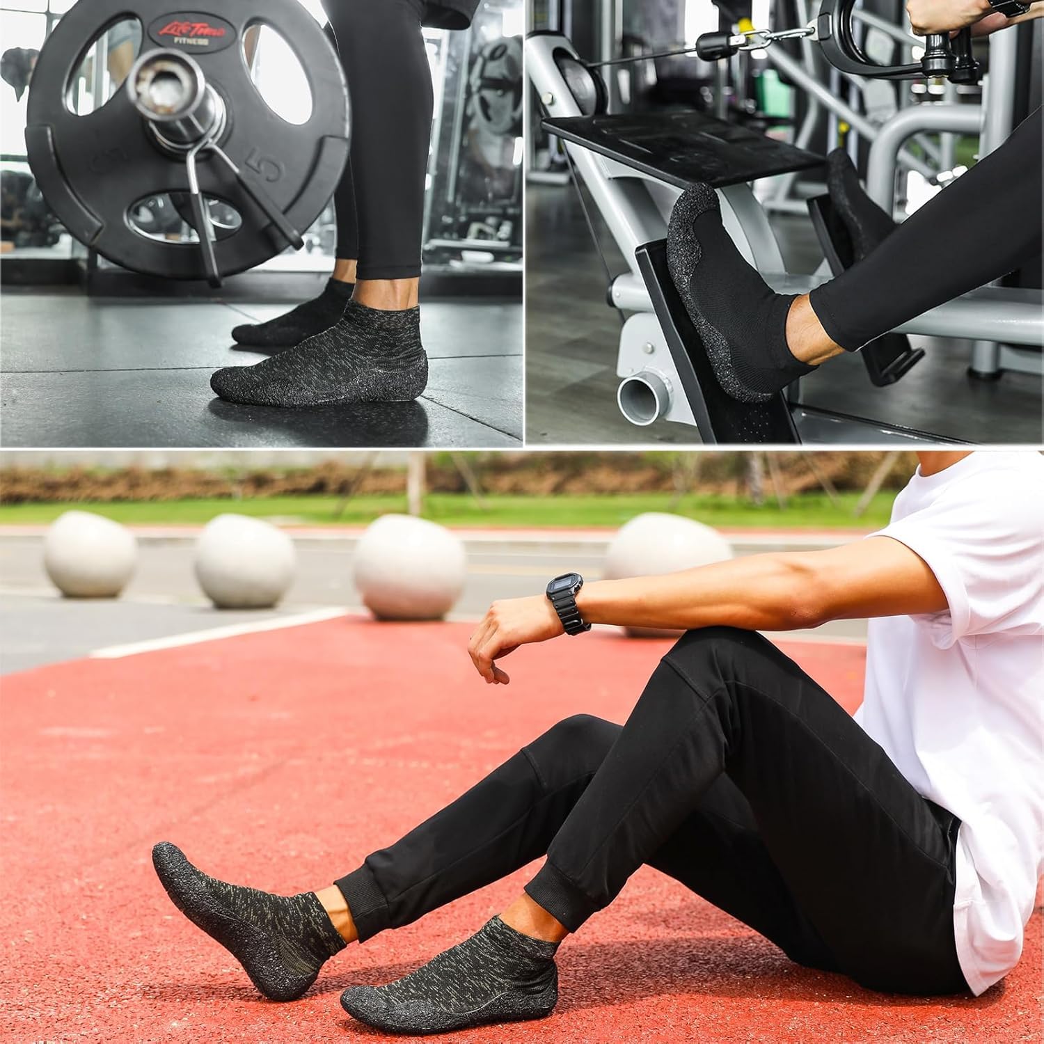 Wasserschuhe für Herren und Damen, minimalistische Barfuß-Sportsocken, rutschfeste Aqua-Schuhe, Skinners-Schwimm-Turnschuhe, Fitness-Schuhe, leicht, Ultra-tragbar, Schwarz, 39