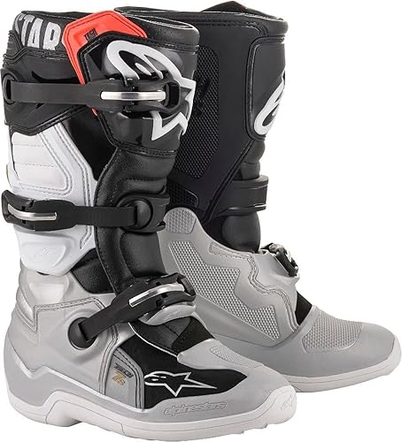 Alpinestars Botas Tech 7S unisex para adultos, color negroplatablancodorado Sz