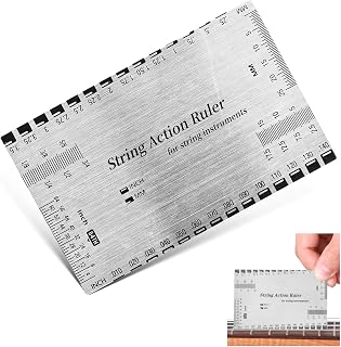 Guitar Action Gauge Ruler,Stainless Steel String Action Ruler for Guitar Repairing Luthier Action Gauge