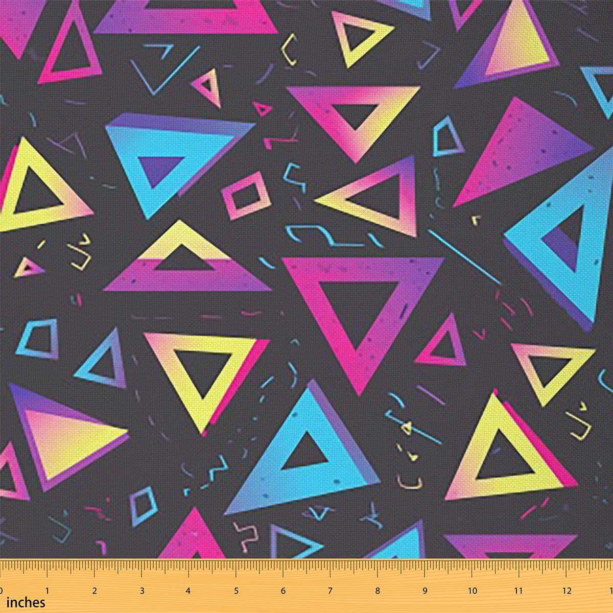 Amazon.com: 80S Fabric By The Yard, Retro Memphis Style Pattern