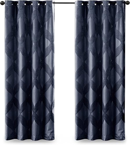 Miniatura 9 de Sun Smart Bentley - Cortinas opacas para ventana, jacquard de punto Ogee, decoración de sala de estar, aislamiento térmico, cortina de bloqueo de