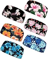 Vista 23 de Forchrinse Girasol con texto impreso, 6 piezas, diadema deportiva para sudar suave y elástica, bandas para el cabello, unisex, para deportes al aire