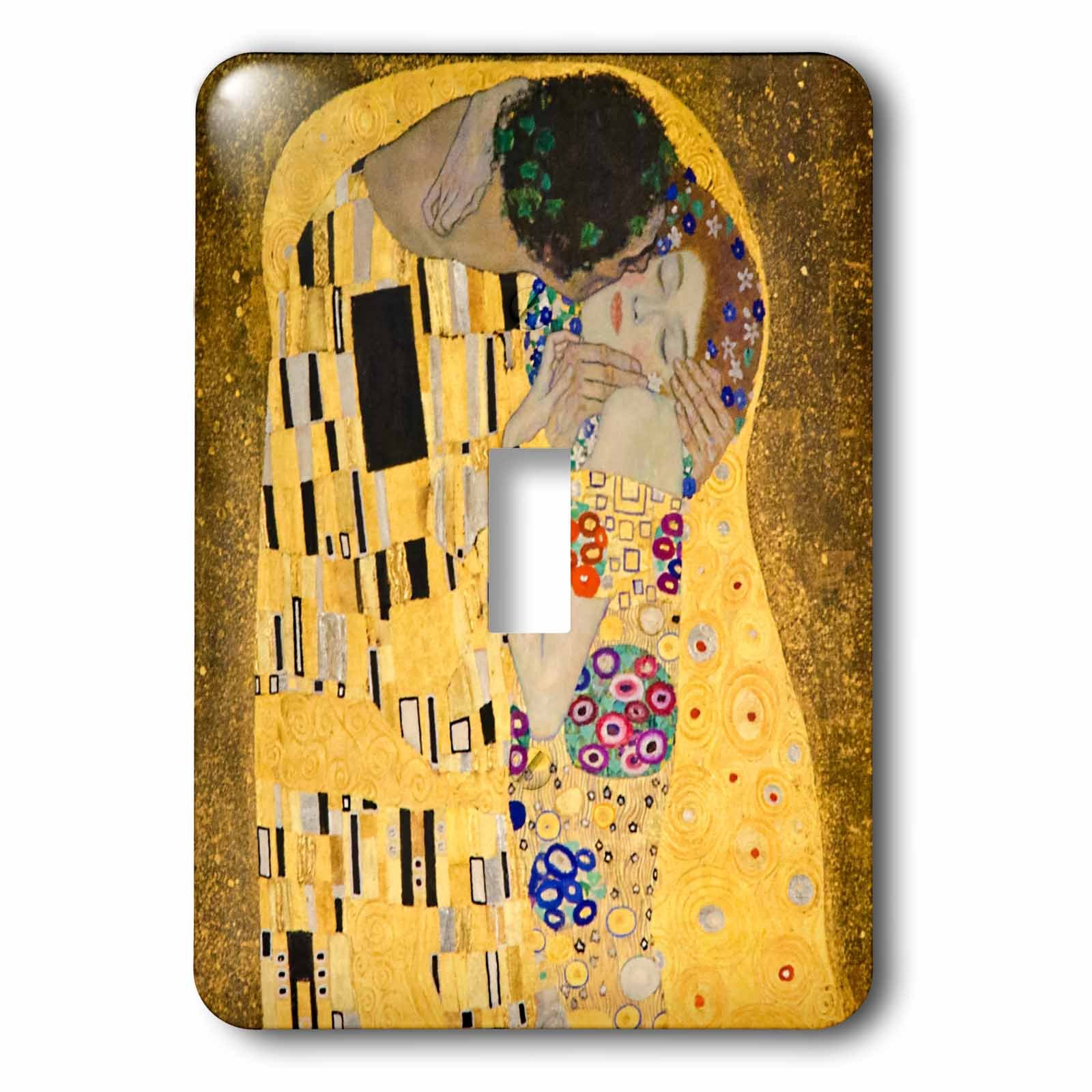 Plaque interrupteur art classique de luxe Gustav Klimt aux reflets dorés