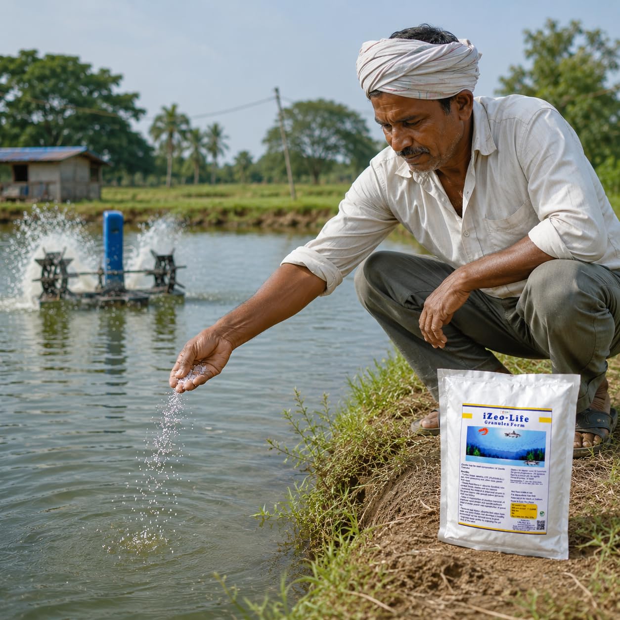 Vmcropcare Zeolite GRANULES for AQUACULTURE 5 kg Pack | Aquaculture & Fish Farming Water Treatment | Water Purifier for Clean & Healthy Pond Environment 4