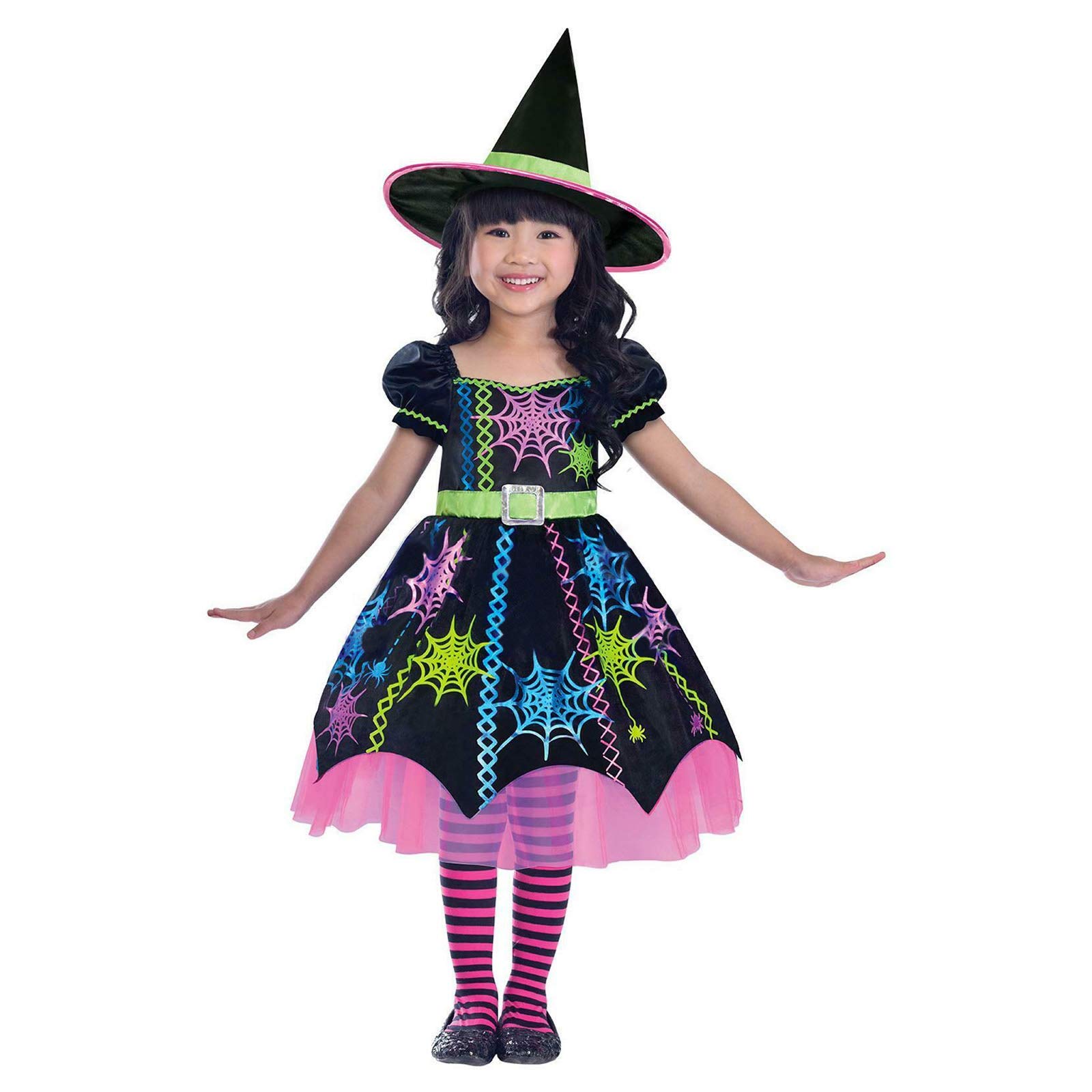 Amscan - Kinderkostüm Spinnen-Hexe, Mottoparty, Karneval, Halloween