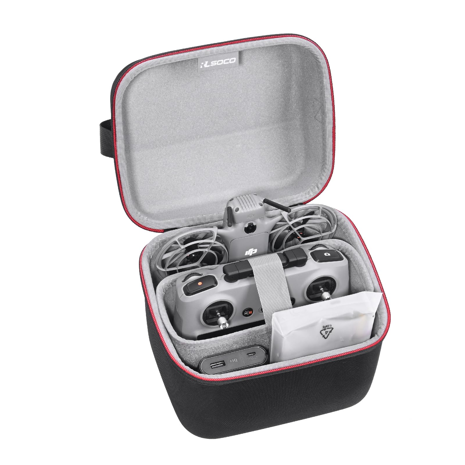 RLSOCO Neo 2 Travel Case for DJI Neo 2 Fly More Combo - Fit Neo 2 Accessories: Drone,Remote Controller,3 Batteries,Digital Transceiver,Charging Hub,Spare Propellers and Other Accessories
