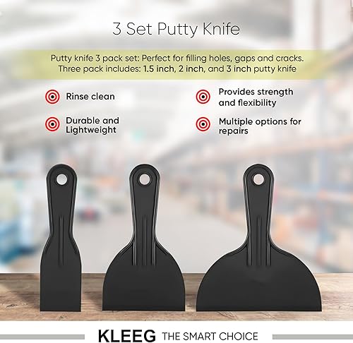 Miniatura 2 de Paquete  Red Devil Spackle - Kit de reparación de agujeros de pared seca - Bloque de lijado de reparación de yeso - Juego de cuchillos de masilla de