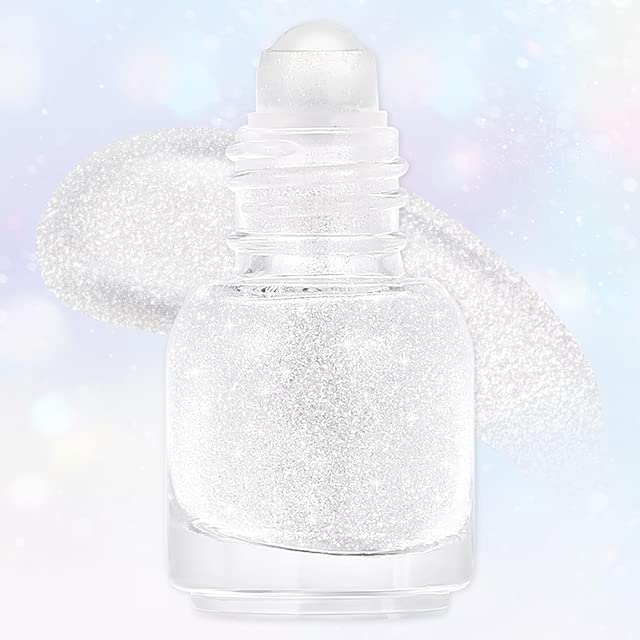 Diamond Roll On Liquid Highlighter for Radiant Glow, Watery-glowing Texture Shimmer Glow Face Luminizer, Long-Lasting Rollaway Body Glitter Makeup for Festival, Party & Daily Glow