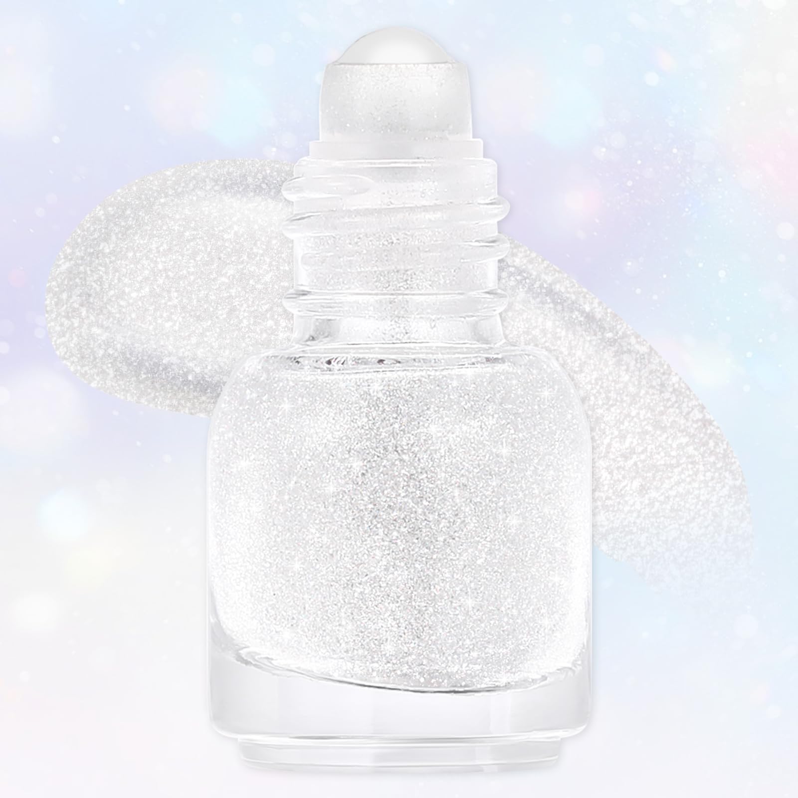 Diamond Roll On Liquid Highlighter for Radiant Glow, Watery-glowing Texture Shimmer Glow Face Luminizer, Long-Lasting Rollaway Body Glitter Makeup for Festival, Party & Daily Glow