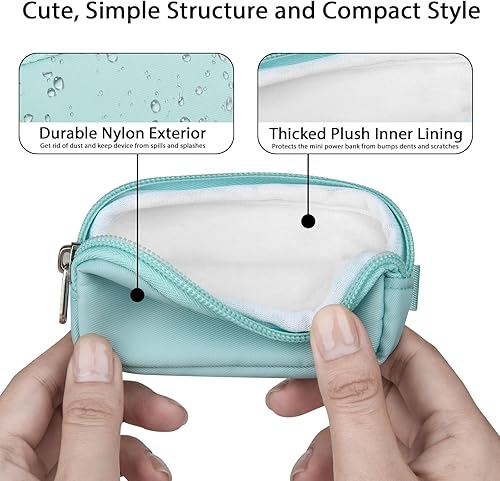 Vista 4 de Funda de viaje compatible con Anker 621 Nano Power Bank de 5,000 mAh, para iWALK LinkPod Mini cargador portátil 3350mAh, 4500mAh, banco de energía