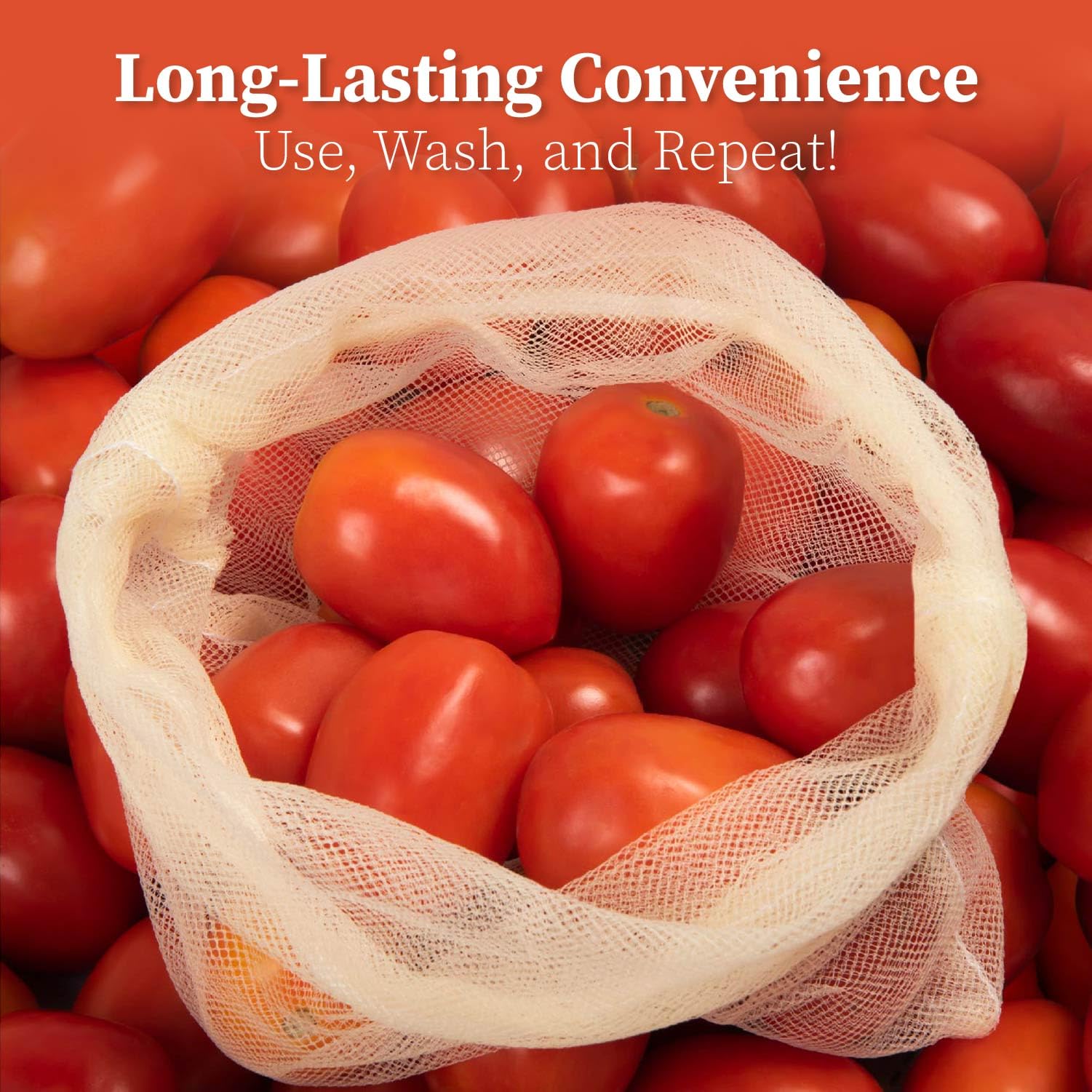 HomeStrap Set of 6 Reusable Drawstring Mesh Vegetable Storage Bags|Multi-Size Fridge Organizer for Vegetables,Fruits & Pantry Essentials|Breathable,Eco-Friendly & Durable|Kitchen & Refrigerator Use 1