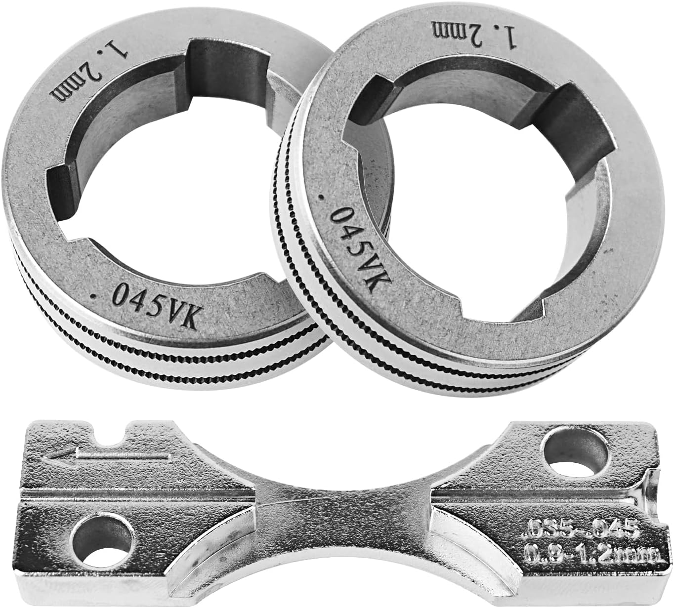 Drive Roll Kit 035" 045" Replace for KP1696-1, for Solid Wire, Compatible with Lincoln Power MIG 216, 255XT, 350MP, LN-15, Power feed 25M, LF-72, LN-25 PRO, LN-25 PRO Dual Power (V-Groove .035 & .045)