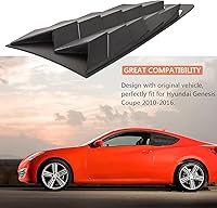 Vista 2 de Persianas laterales para parabrisas para Hyundai Genesis Coupé 2010 2012 2013 2014 2015 2016 negro mate