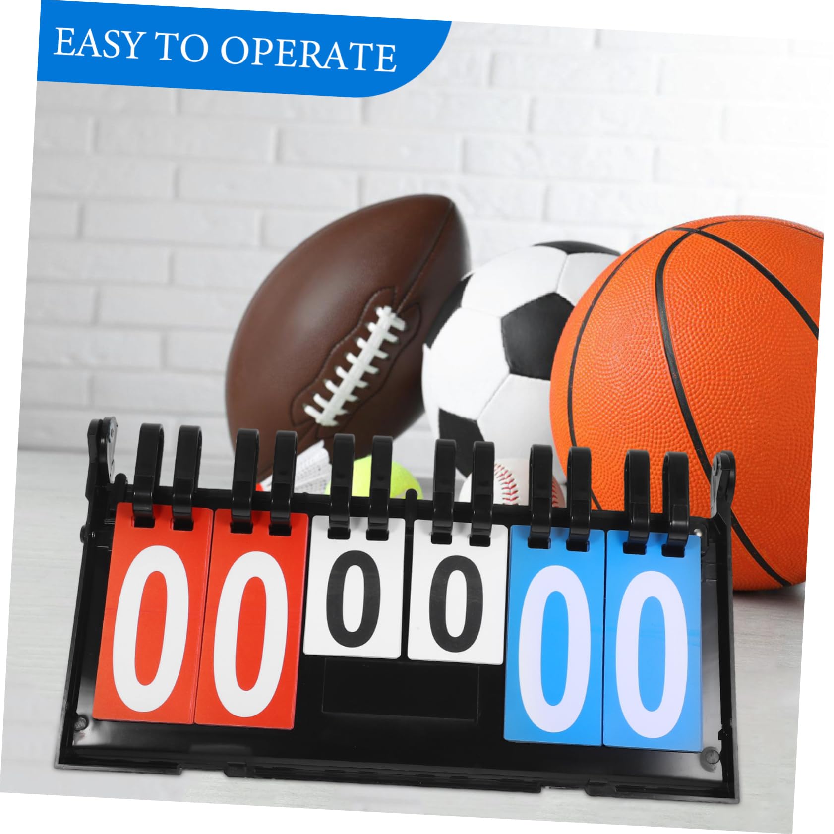 GAROZATION Portable Basketball Scoreboard Plastic Waterproof Design Multi-Sport Scorekeeper for Sports Games