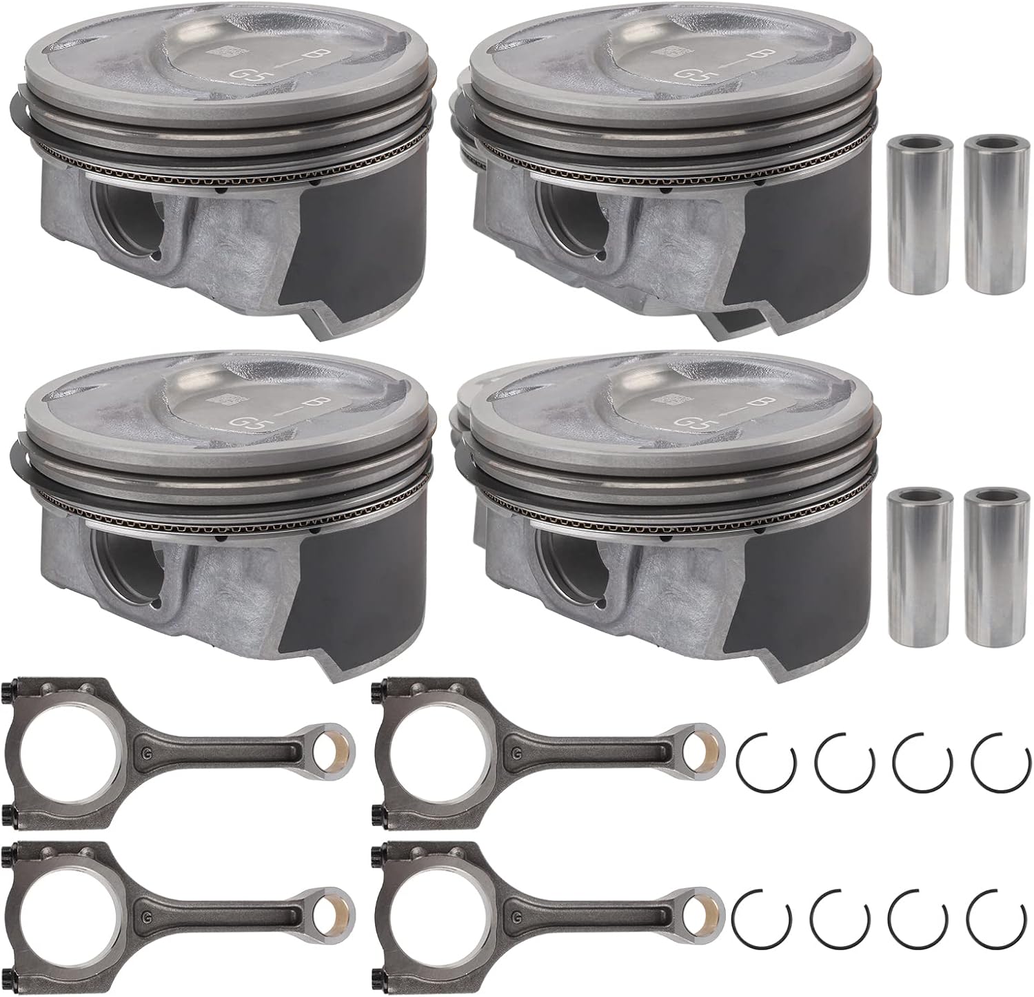 AUTOKAY Connecting Rod Piston Kit, 4 Set Piston & Connecting Rod Kit for Hyundai Sonata Sorento Optima 2011-2019 for Kia Sorento Optima Sportage Replace 23040-2G200 23040-25200 23510-2G500