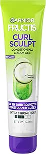 Garnier Fructis Style Curl Sculpt Conditioning Cream Gel, Curly, 5.1 oz. (Packaging May Vary)