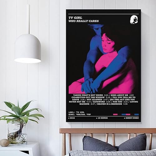Miniatura 4 de ADAXA Póster de TV Girl Who Really Cares para habitación, cubierta de música, lienzo artístico, arte decorativo para pared, sala de estar,