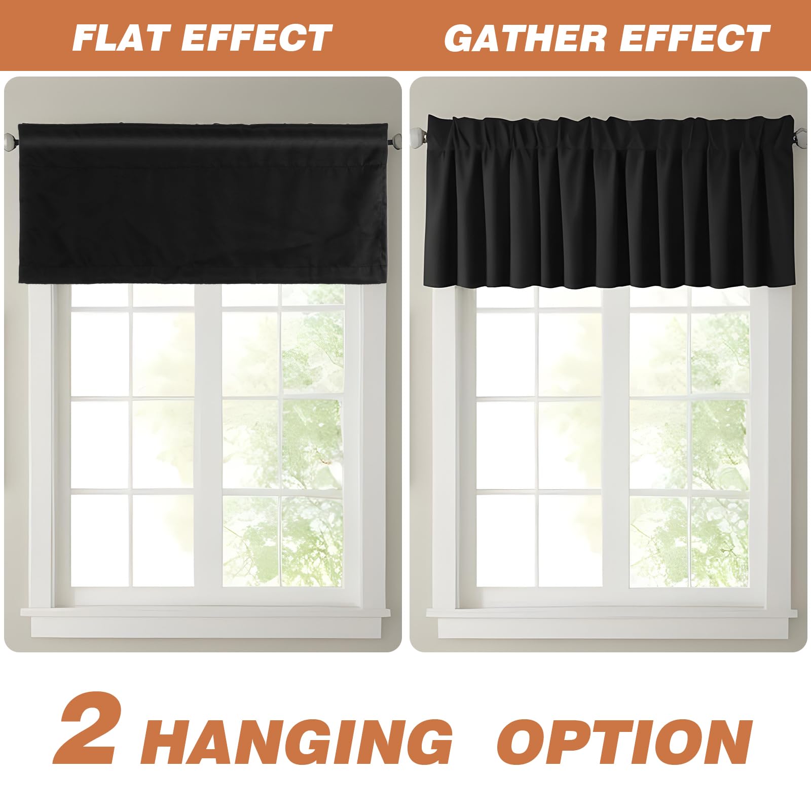 Amazon｜4パネル遮光カーテンバランス、スモール遮光カーテントッパー