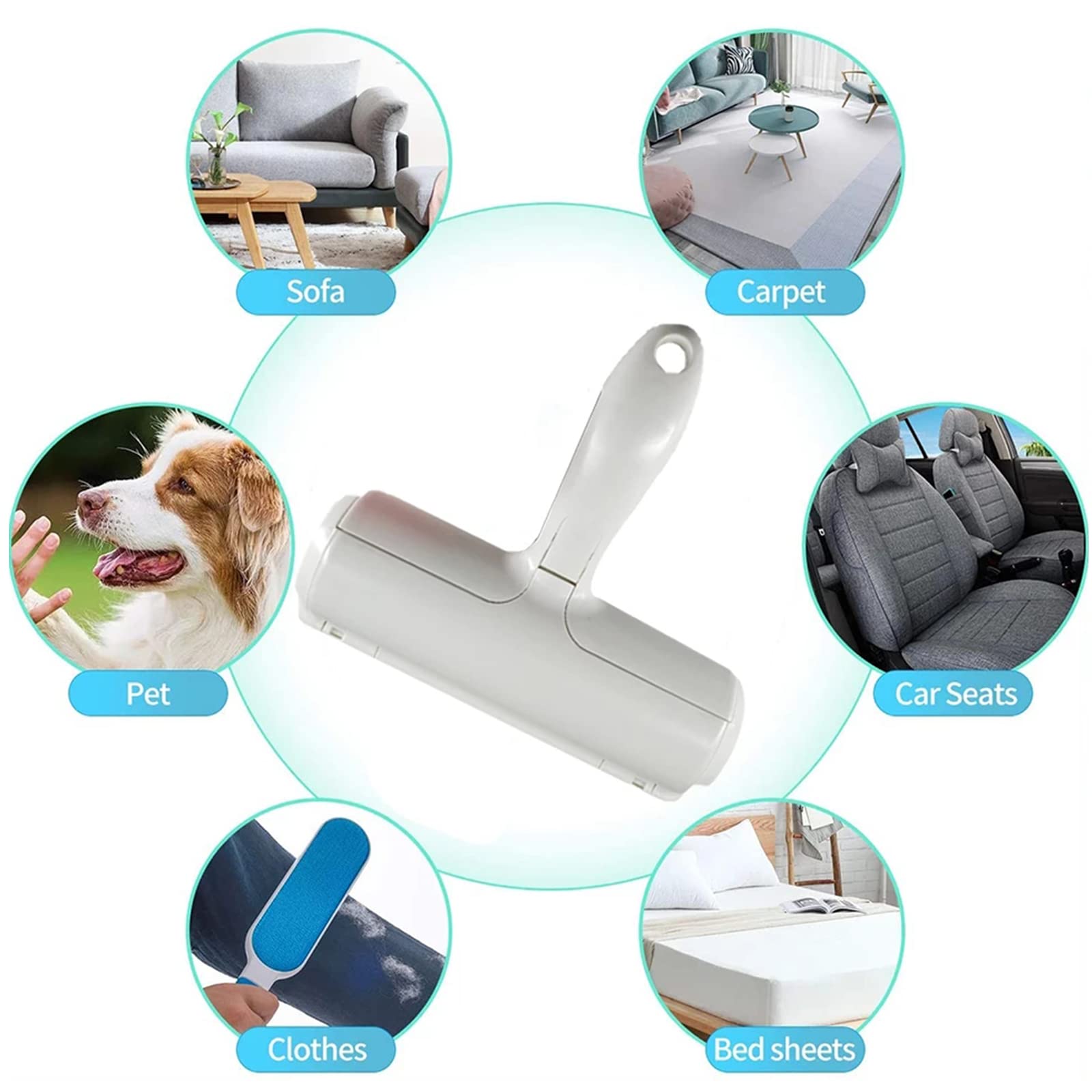 Tierhaarentferner Roller – Wiederverwendbar Für Sofa, Teppich, Auto & Kleidung