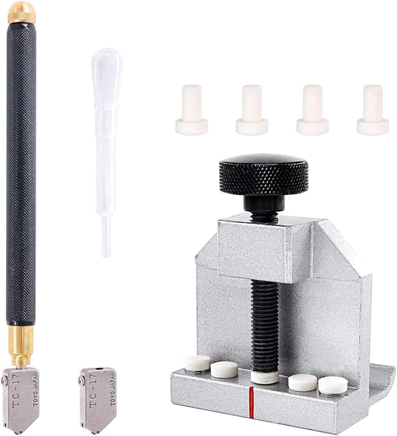 8Pcs Glass Cutting Tool Set with Glass Breaking Pliers and