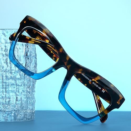 Miniatura 4 de Zeelool Gafas cuadradas de gran tamaño vintage con estilo para mujer con lente transparente sin receta Benitez ZWA035804