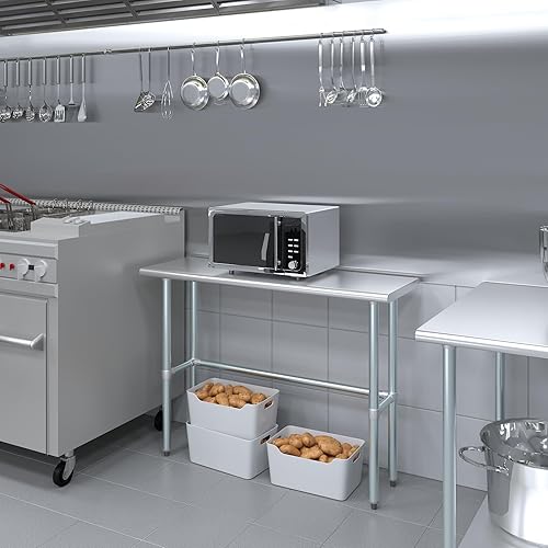 Vista 131 de Mesa de trabajo de acero inoxidable AmGood