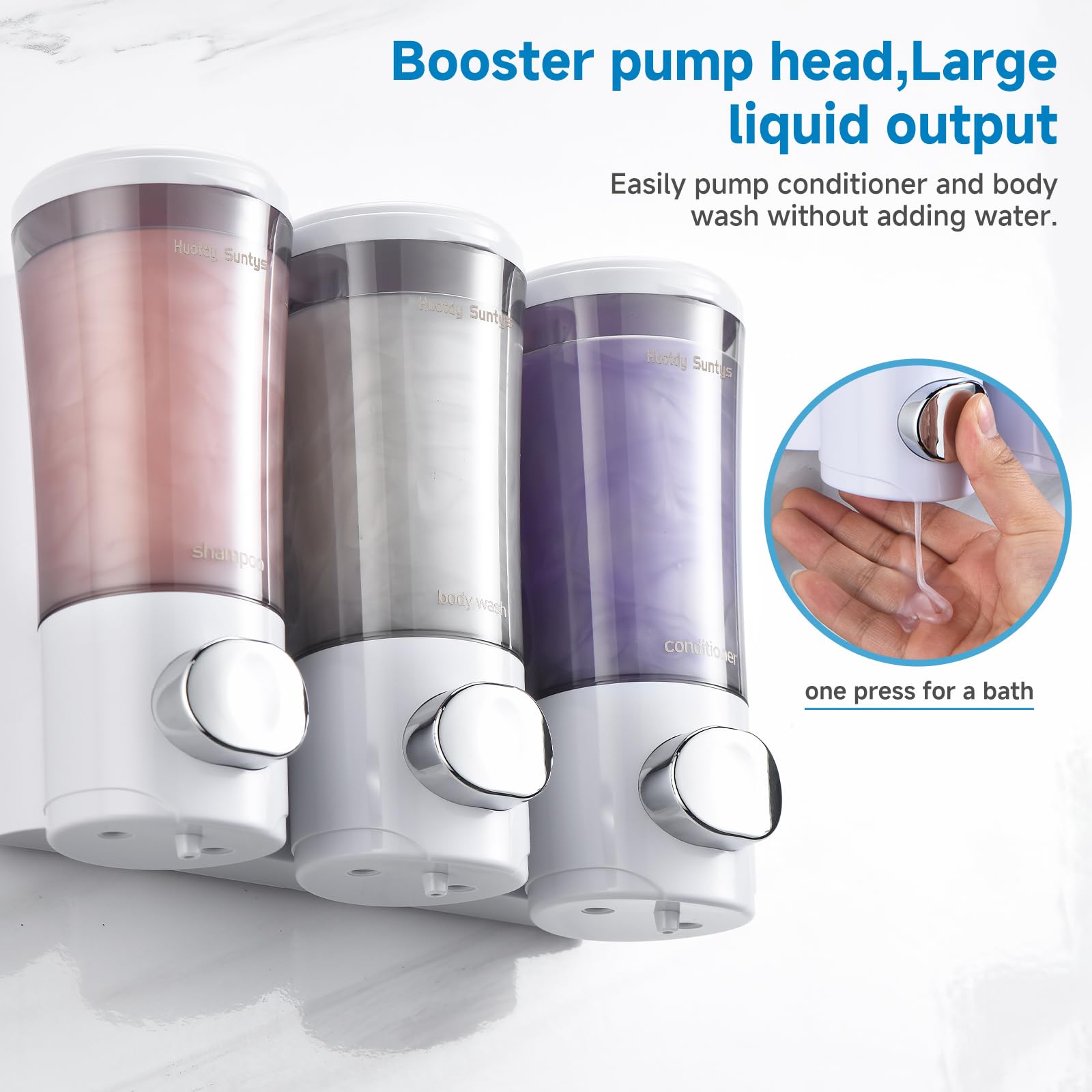 Amazon.com: Shampoo and Conditioner Dispenser No Drill Shower Soap