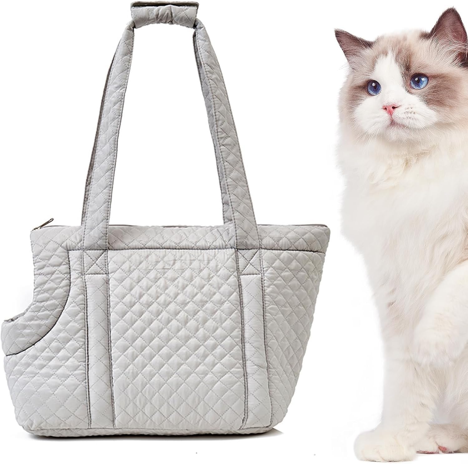 De Transporte de algodón para Gatos pequeños | transportadora para Perros | Bolsas de Invierno portátiles y Ligeras para Gatos, Perros, Cachorros (B)