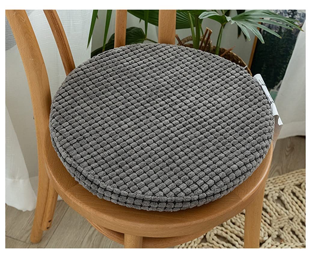 Coussin de chaise rond gris foncé en mousse à mémoire de forme pour fauteuil